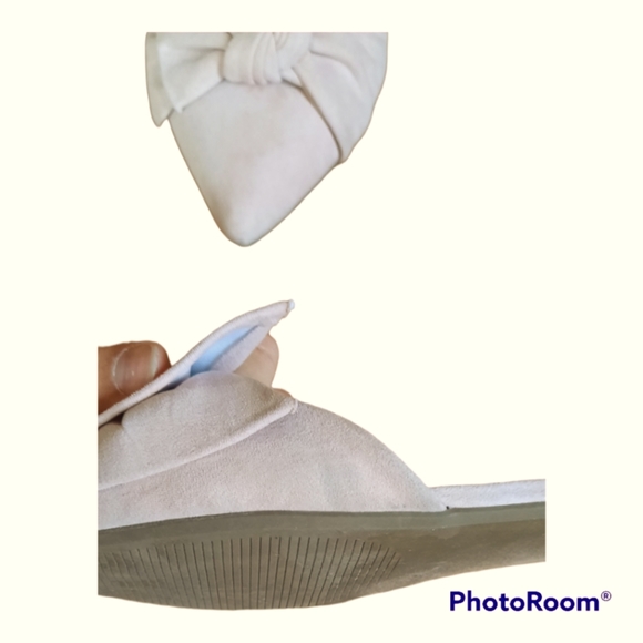 Report Birthday Cake Blush Suede Bow Flats - Picture 6 of 7